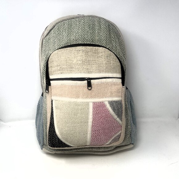 Himalayan Group All Natural Handmade Multi Pocket Pure Hemp Laptop Backpack main image 4